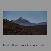 Hualca Hualca complex under ash laden air